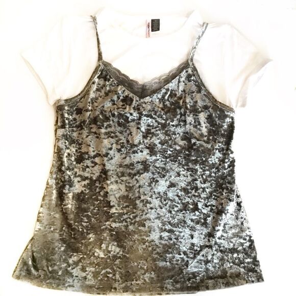 Love By Design Crushed Velvet Top, M, L, NWT - Picture 7 of 7
